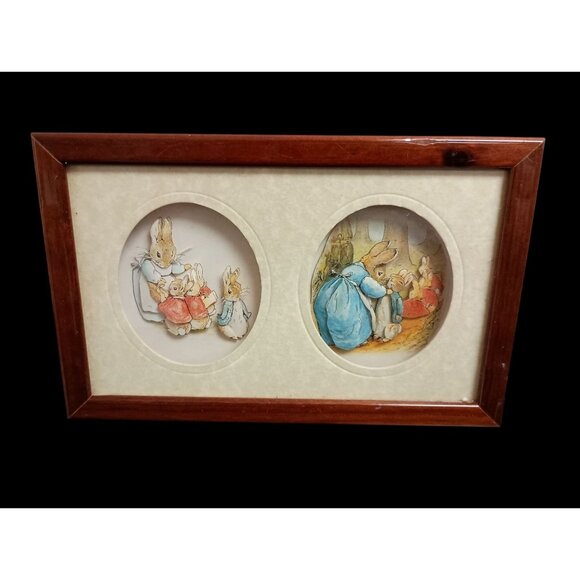 Vintage Beatrix Potter Decoupage Living Pictures By John Ellam - Picture 1 of 5